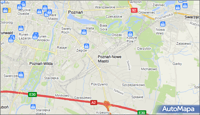 mapa Franowo, Franowo na mapie Targeo