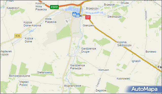 mapa Gardzienice Drugie, Gardzienice Drugie na mapie Targeo