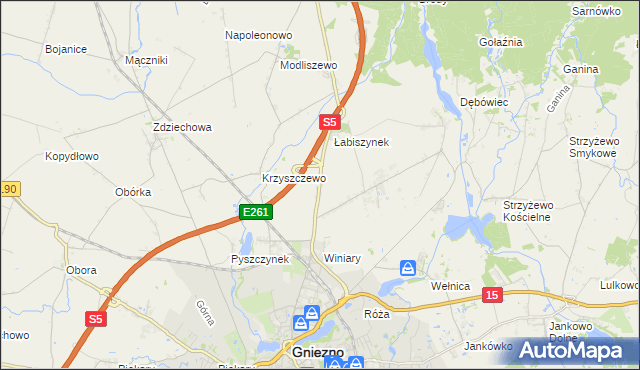 mapa Goślinowo, Goślinowo na mapie Targeo