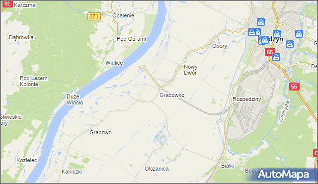 mapa Grabówko gmina Kwidzyn, Grabówko gmina Kwidzyn na mapie Targeo