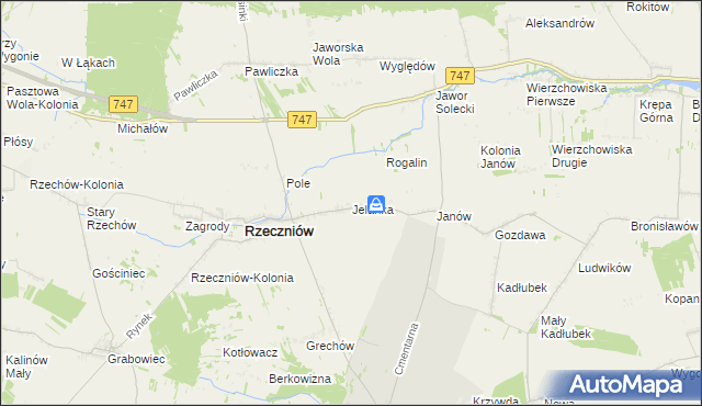 mapa Jelanka, Jelanka na mapie Targeo