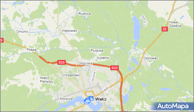 mapa Kołatnik, Kołatnik na mapie Targeo