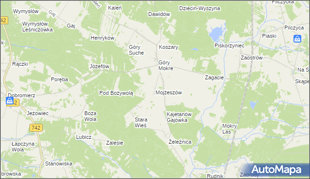 mapa Mojżeszów, Mojżeszów na mapie Targeo