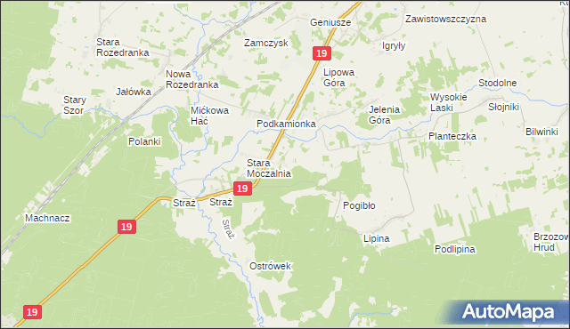 mapa Nowa Moczalnia, Nowa Moczalnia na mapie Targeo