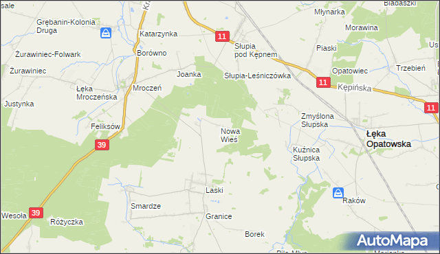mapa Nowa Wieś gmina Trzcinica, Nowa Wieś gmina Trzcinica na mapie Targeo