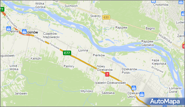 mapa Pieńków, Pieńków na mapie Targeo