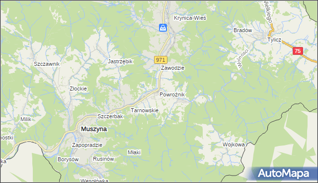 mapa Powroźnik, Powroźnik na mapie Targeo