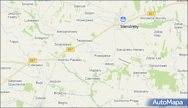 mapa Przedpełce, Przedpełce na mapie Targeo