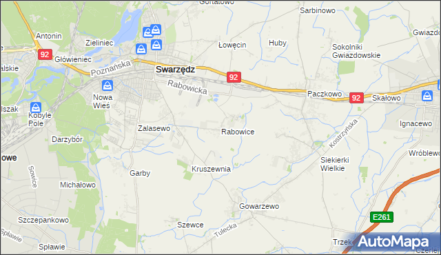 mapa Rabowice, Rabowice na mapie Targeo