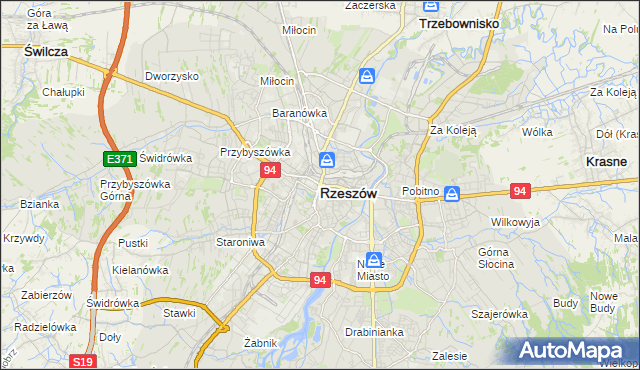 mapa Rzeszów, Rzeszów na mapie Targeo