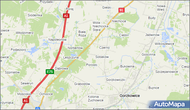 mapa Sobaków, Sobaków na mapie Targeo