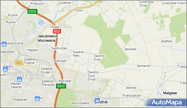 mapa Świdnik Duży, Świdnik Duży na mapie Targeo