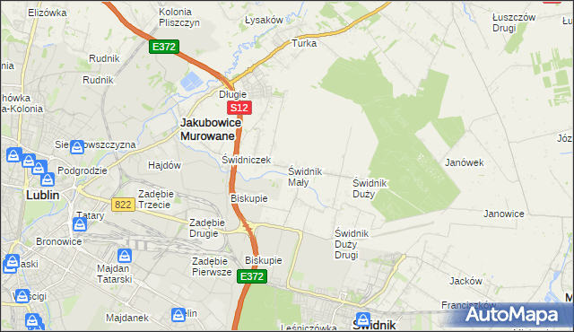 mapa Świdnik Mały, Świdnik Mały na mapie Targeo