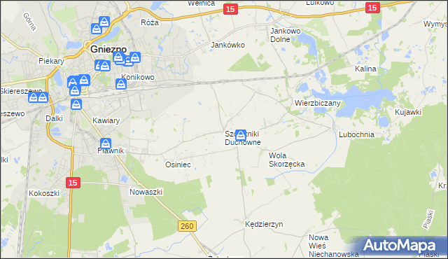 mapa Szczytniki Duchowne, Szczytniki Duchowne na mapie Targeo