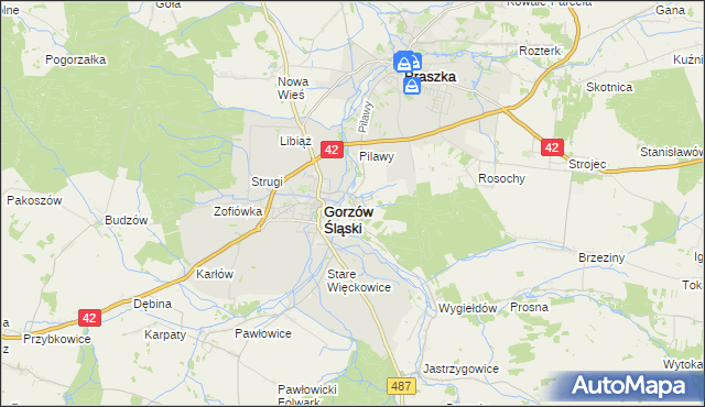 mapa Szyszków gmina Praszka, Szyszków gmina Praszka na mapie Targeo