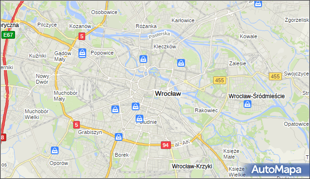 mapa Wrocławia, Wrocław na mapie Targeo