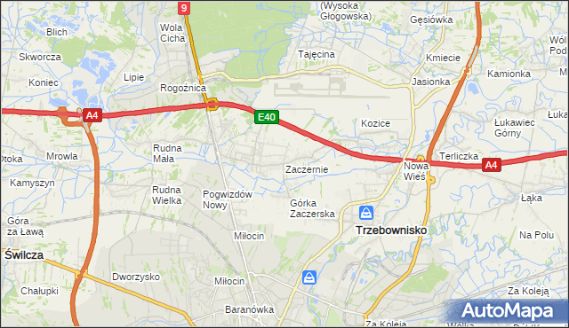 mapa Zaczernie, Zaczernie na mapie Targeo