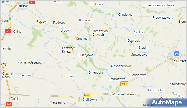 mapa Zagroba, Zagroba na mapie Targeo