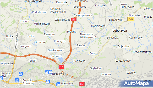 mapa Zastów, Zastów na mapie Targeo