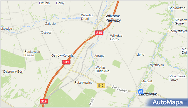 mapa Zdrapy gmina Wilkołaz, Zdrapy gmina Wilkołaz na mapie Targeo