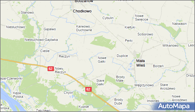 mapa Nowe Gałki, Nowe Gałki na mapie Targeo