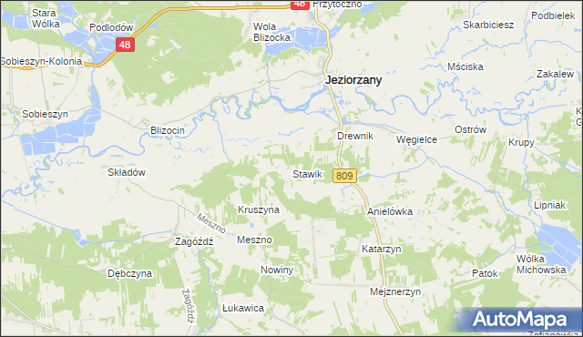 mapa Stawik, Stawik na mapie Targeo