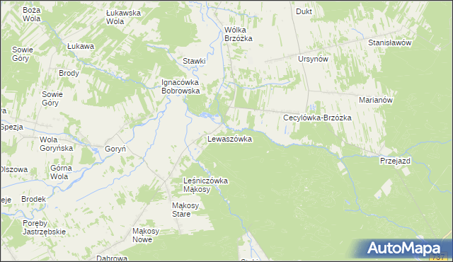 mapa Leśniczówka Stoki gmina Pionki, Leśniczówka Stoki gmina Pionki na mapie Targeo