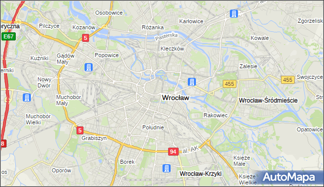 mapa Wrocławia, Wrocław na mapie Targeo