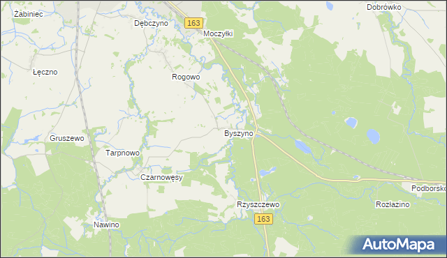 mapa Byszyno, Byszyno na mapie Targeo