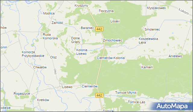 mapa Ciemierów-Kolonia, Ciemierów-Kolonia na mapie Targeo