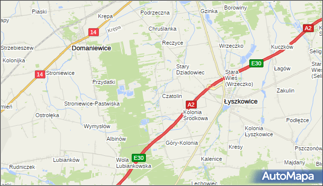 mapa Czatolin, Czatolin na mapie Targeo