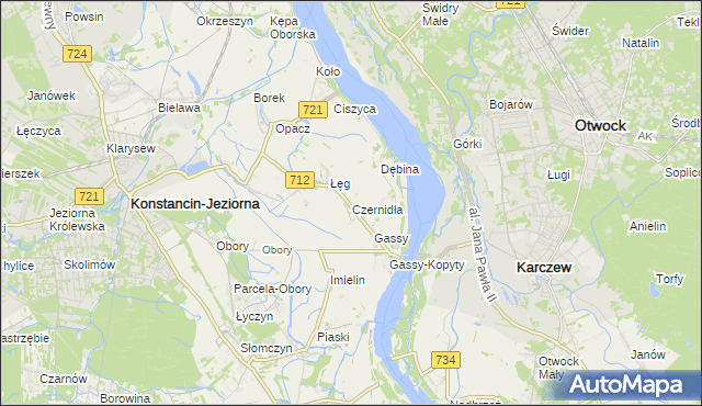 mapa Czernidła, Czernidła na mapie Targeo