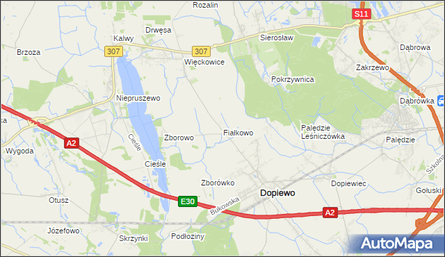 mapa Fiałkowo, Fiałkowo na mapie Targeo