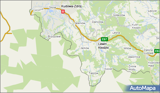 mapa Jarków, Jarków na mapie Targeo