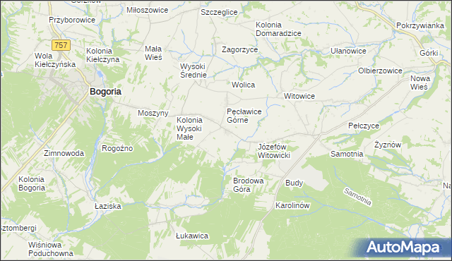 mapa Kolonia Pęcławska, Kolonia Pęcławska na mapie Targeo