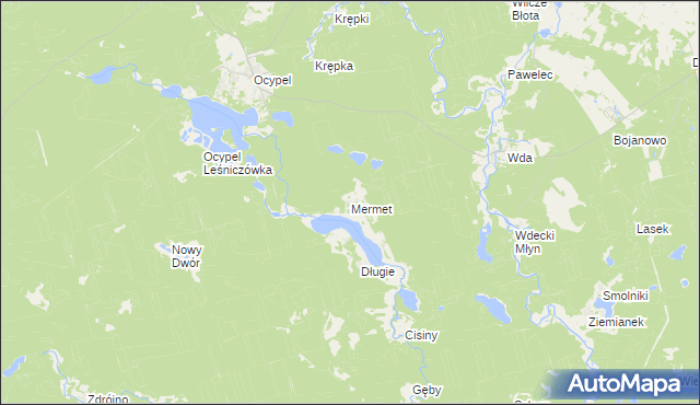 mapa Mermet, Mermet na mapie Targeo