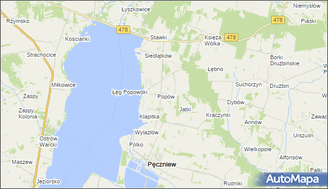mapa Popów-Kolonia, Popów-Kolonia na mapie Targeo