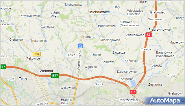 mapa Boleń, Boleń na mapie Targeo