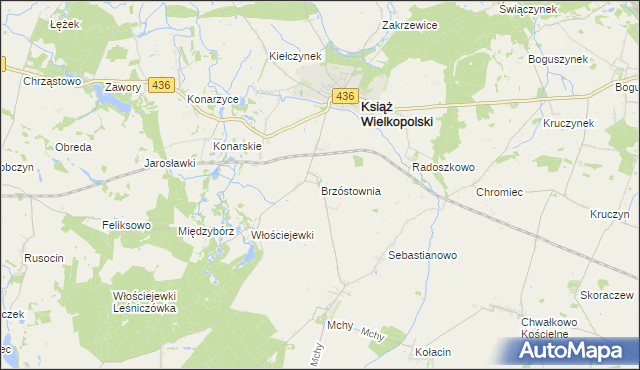 mapa Brzóstownia, Brzóstownia na mapie Targeo