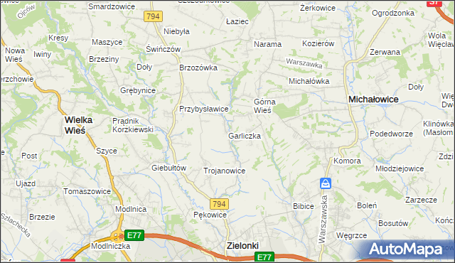 mapa Garliczka, Garliczka na mapie Targeo