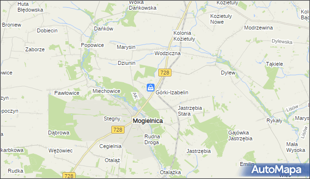 mapa Górki-Izabelin, Górki-Izabelin na mapie Targeo