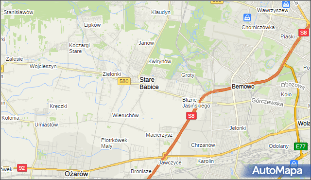 mapa Latchorzew, Latchorzew na mapie Targeo