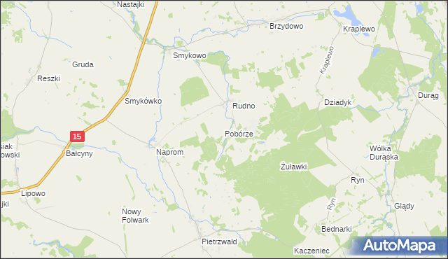 mapa Pobórze, Pobórze na mapie Targeo