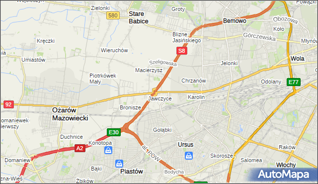 mapa Mory gmina Ożarów Mazowiecki, Mory gmina Ożarów Mazowiecki na mapie Targeo