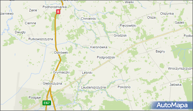 mapa Podgrodzisk, Podgrodzisk na mapie Targeo