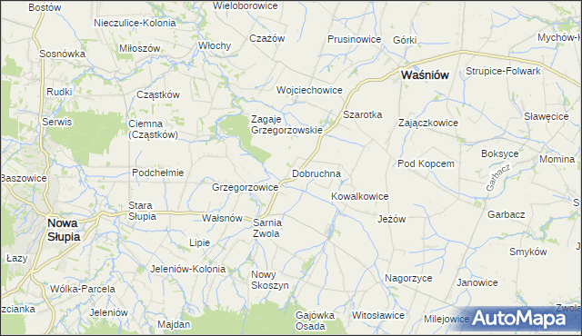 mapa Dobruchna, Dobruchna na mapie Targeo