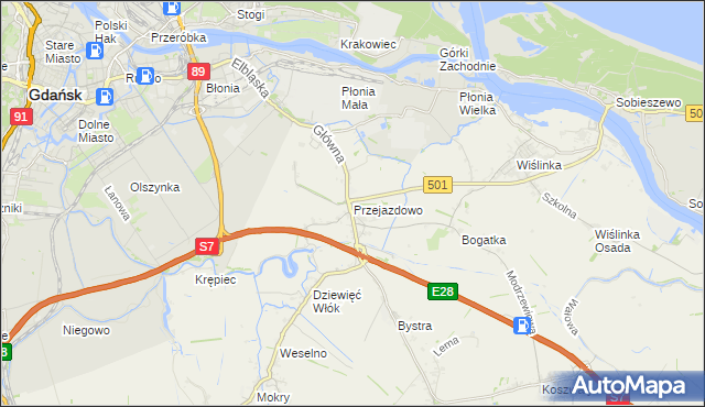 mapa Przejazdowo, Przejazdowo na mapie Targeo