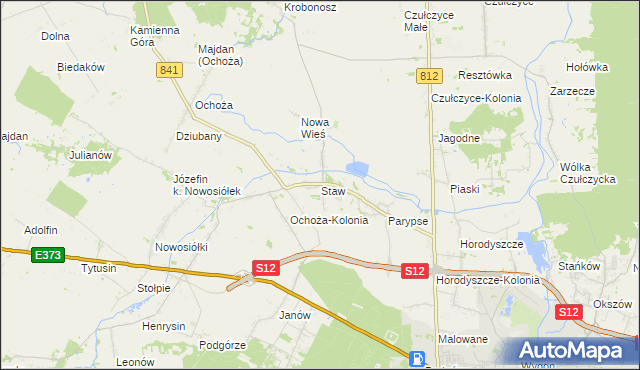 mapa Staw gmina Chełm, Staw gmina Chełm na mapie Targeo