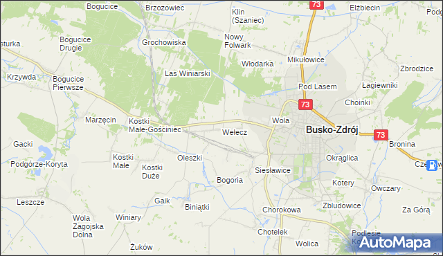 mapa Wełecz, Wełecz na mapie Targeo