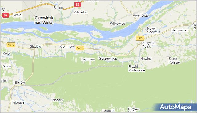 mapa Gorzewnica, Gorzewnica na mapie Targeo